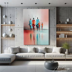 Tableau Abstrait Africain
