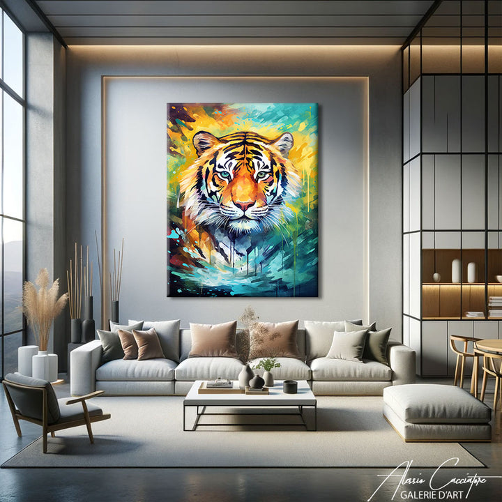 tableau tigre art