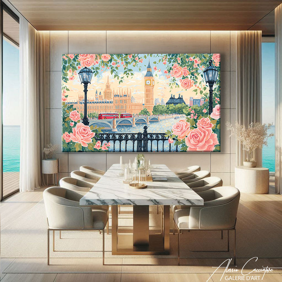 TABLEAU LONDRES ROSE – mise en situation
