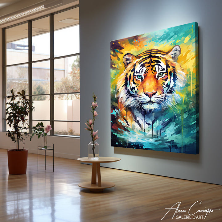 tableau tigre peinture 