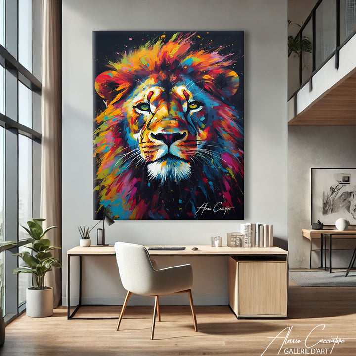 TABLEAU LION MODERNE
