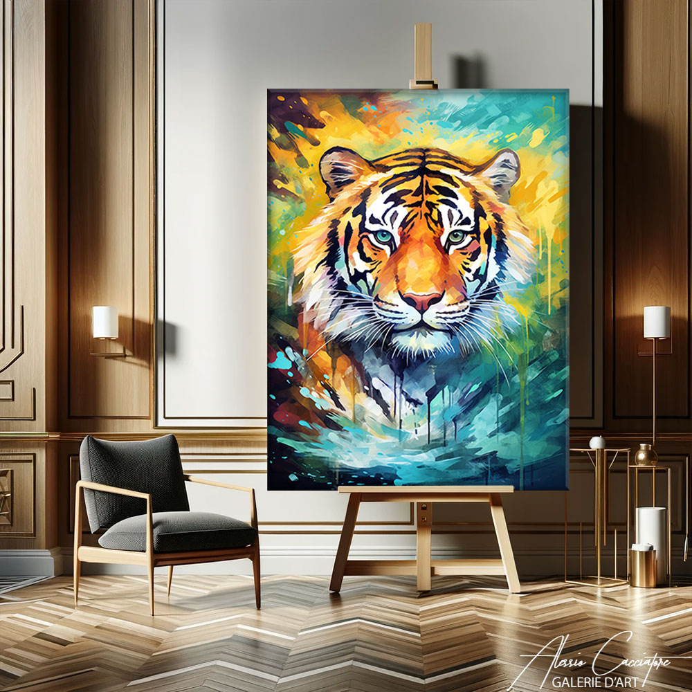 tableau décoration tigre