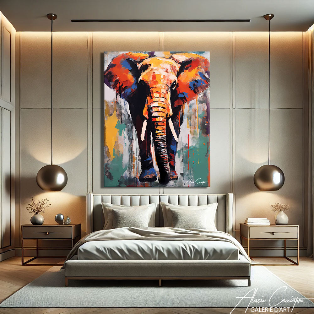 TABLEAU ÉLÉPHANT DÉCORATION
