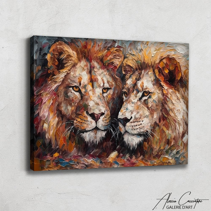 TABLEAU LION COUPLE
