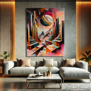 Tableau Contemporain Géométrique
