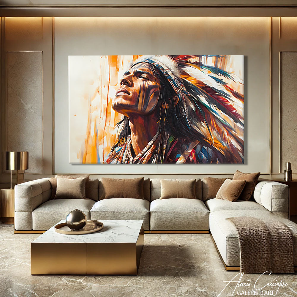 Peinture de Guerre Visage Indien
