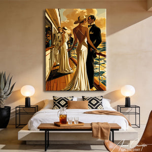Toile Style Art Deco Tableau