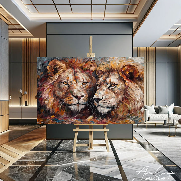 TABLEAU LION MODERNE