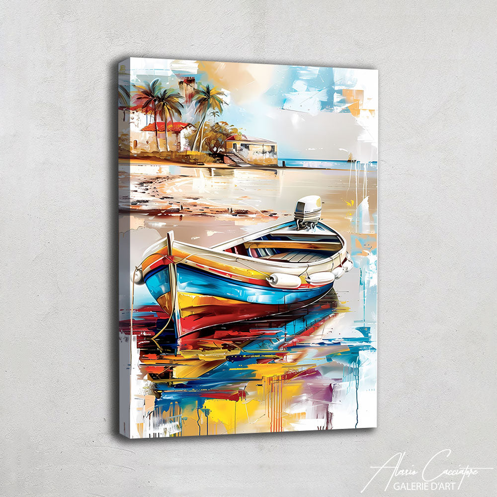 Tableau Peinture Barque