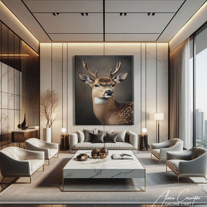 Tête de cerf peinture
