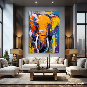 tableau toile éléphant
