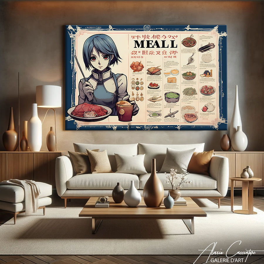 tableau artiste japonais – mise en situation