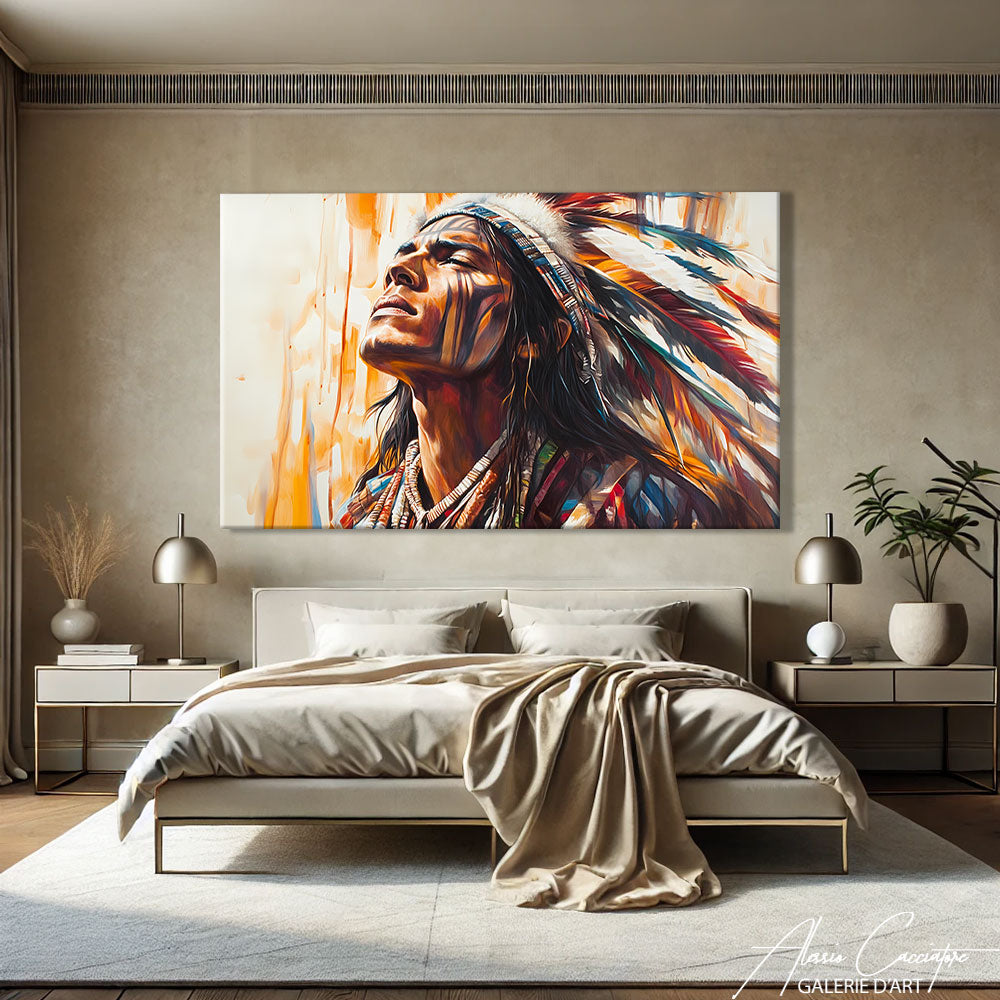 Peinture Amérindienne Visage
