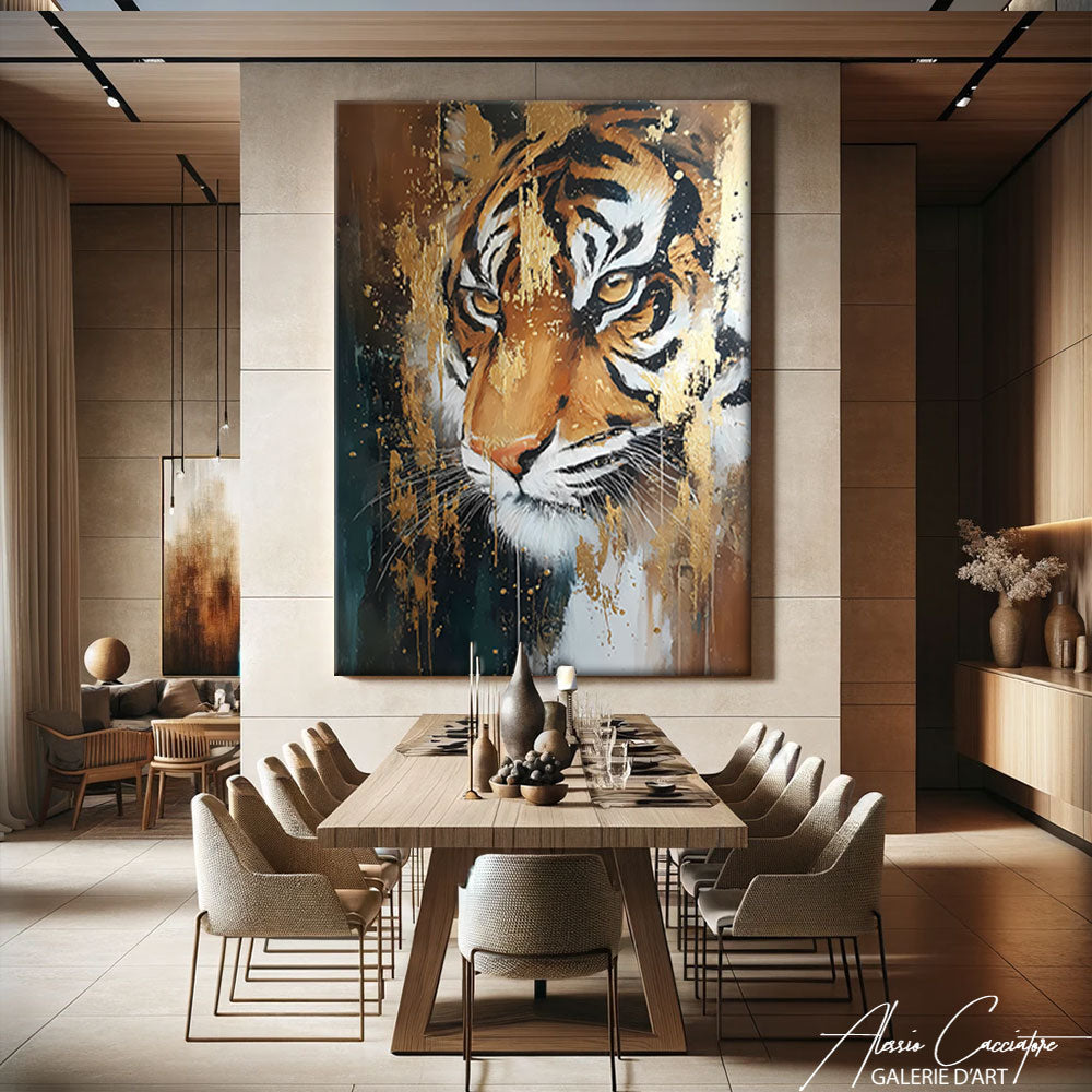 Tableau Tigre Doré