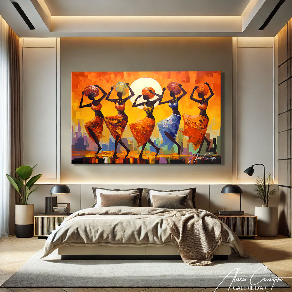 tableau africain abstrait