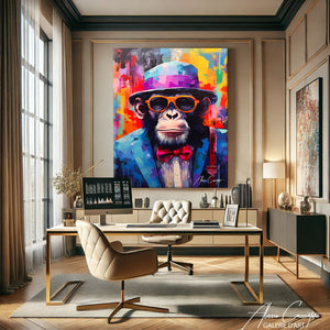 TABLEAU SINGE COLORÉ
