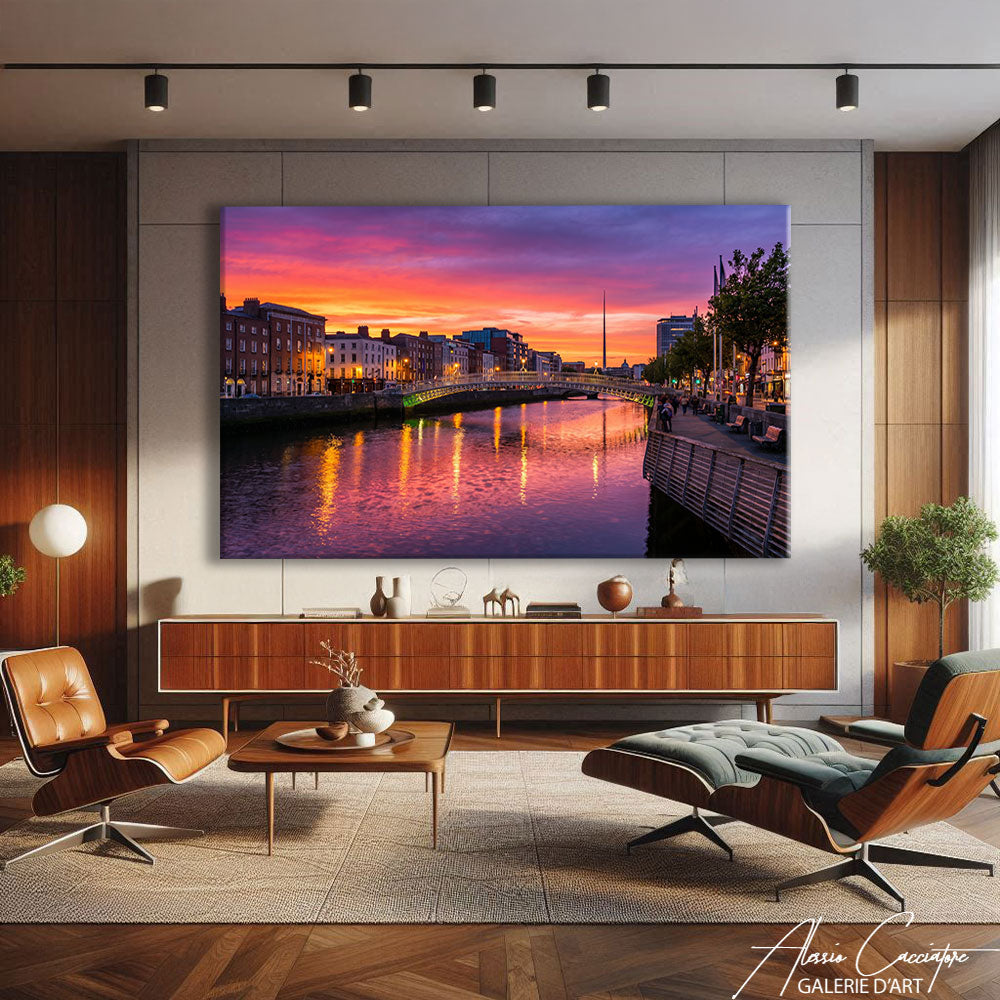 TABLEAU DUBLIN COUCHER DE SOLEIL