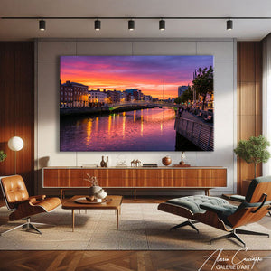 TABLEAU DUBLIN COUCHER DE SOLEIL