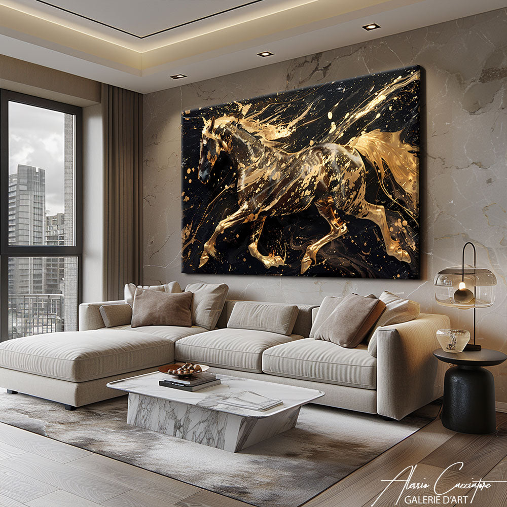 tableau cheval abstrait