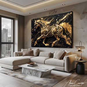 tableau cheval abstrait