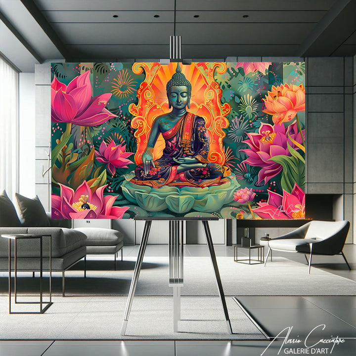 tableau bouddha moderne