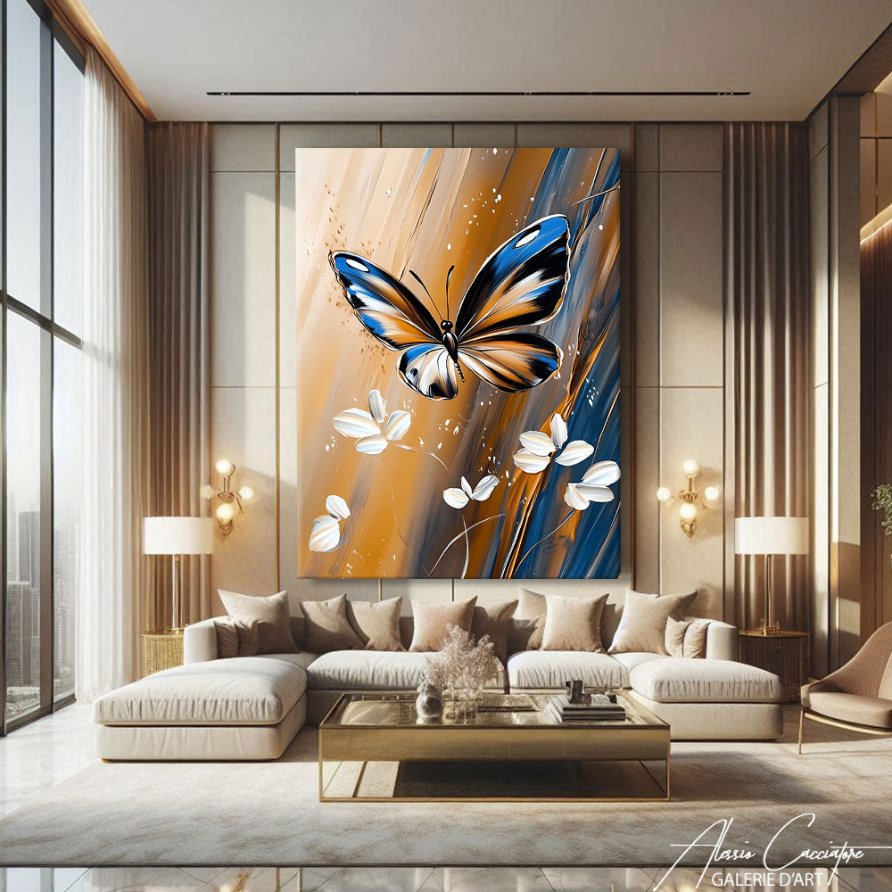 Tableau Papillon Doré
