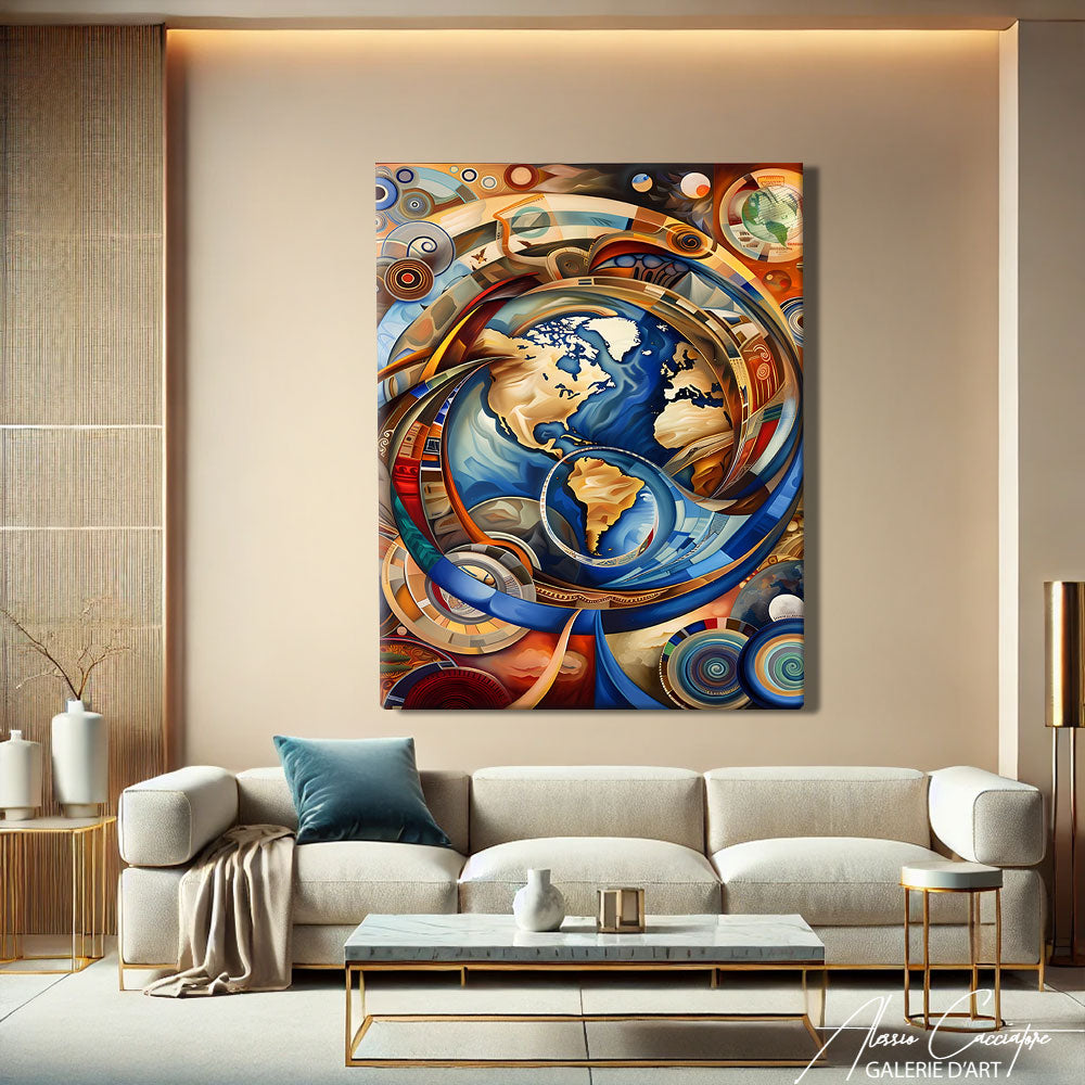 Tableau Contemporain Abstrait Design
