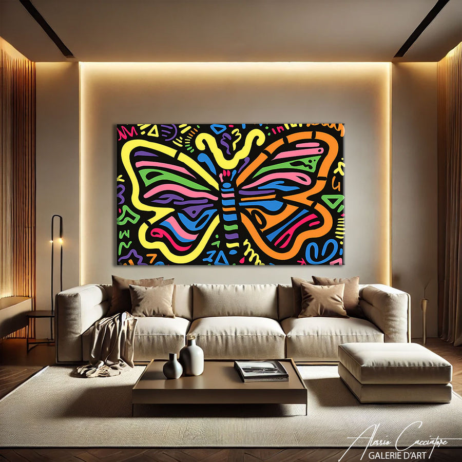 Cadre Papillon Illustration
 – mise en situation