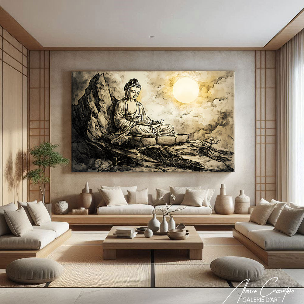 TABLEAU BOUDDHA ZEN ABSTRAIT