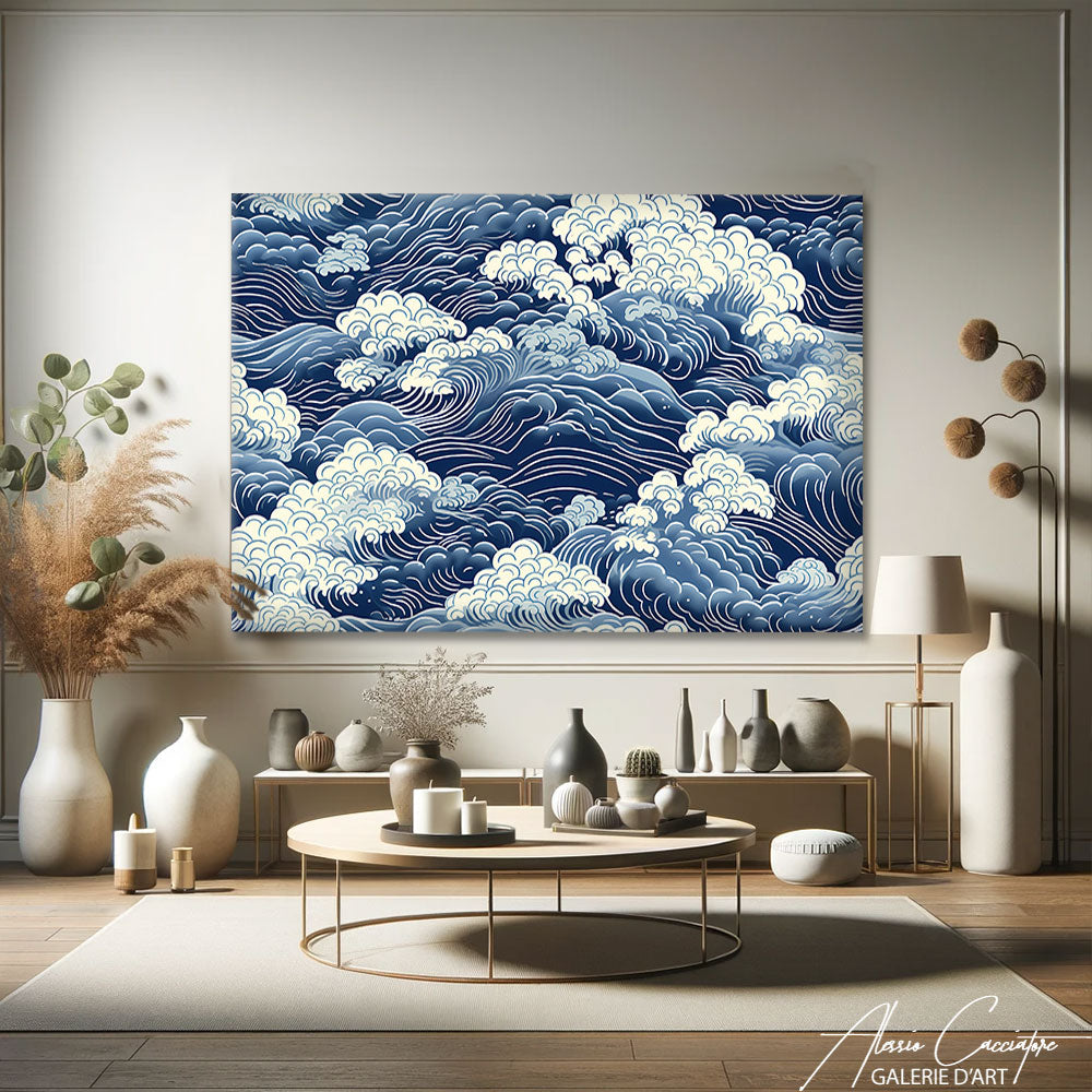 tableau japonais vague