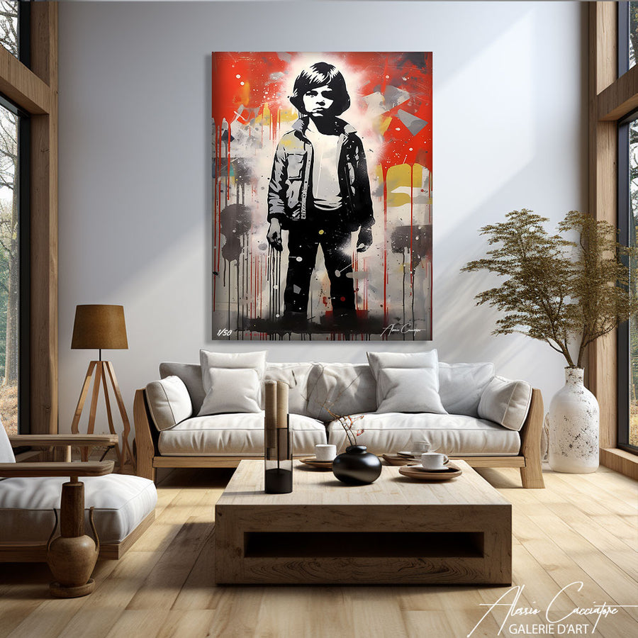 tableau street art banksy – mise en situation