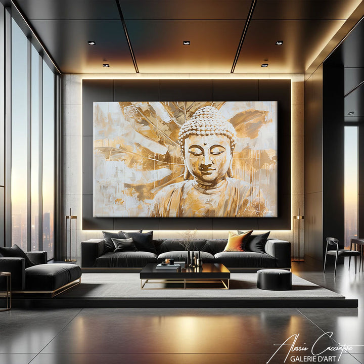 tableau bouddha abstrait