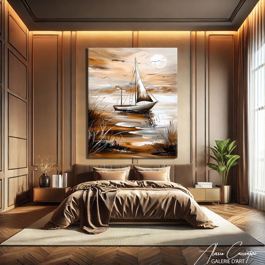 TABLEAU DE BATEAU À VOILE – mise en situation