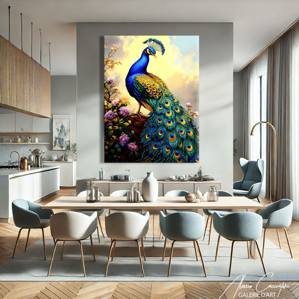 Décoration murale paon
