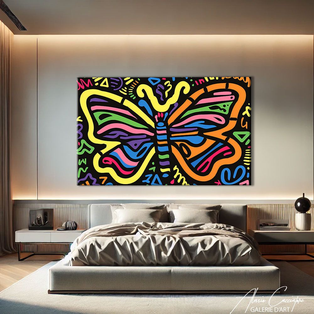 tableau papillon acrylique