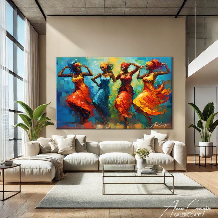 tableau africain peinture