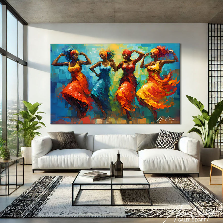 Peinture Danse Africaine – mise en situation