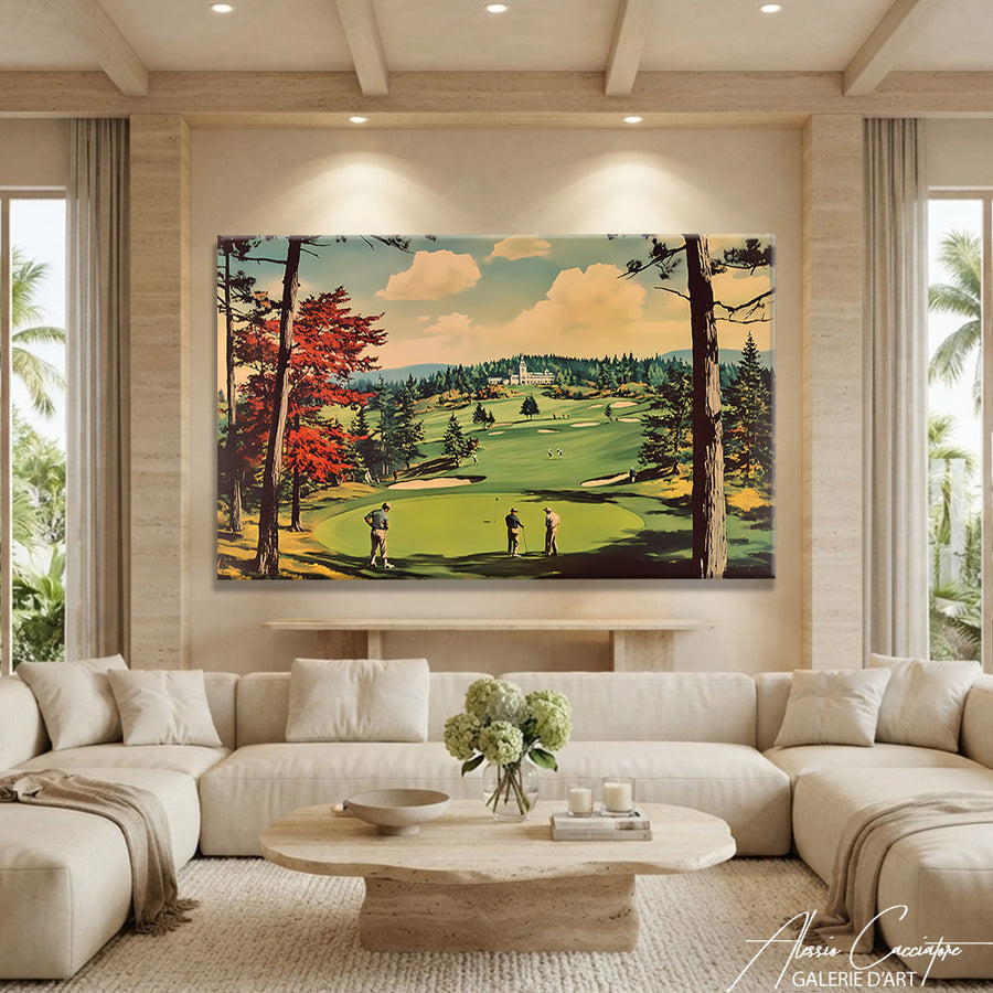 Peinture Golf Vintage – mise en situation