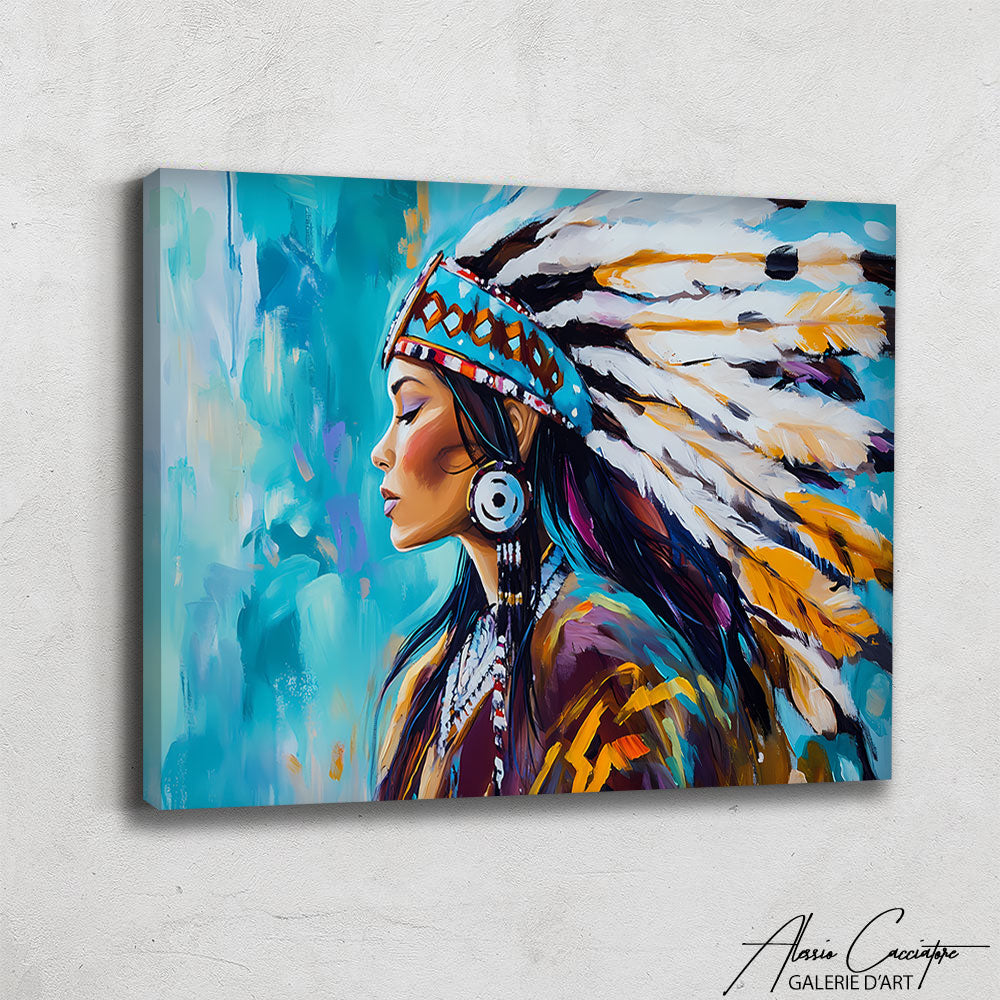 Peinture Femme Amérindienne