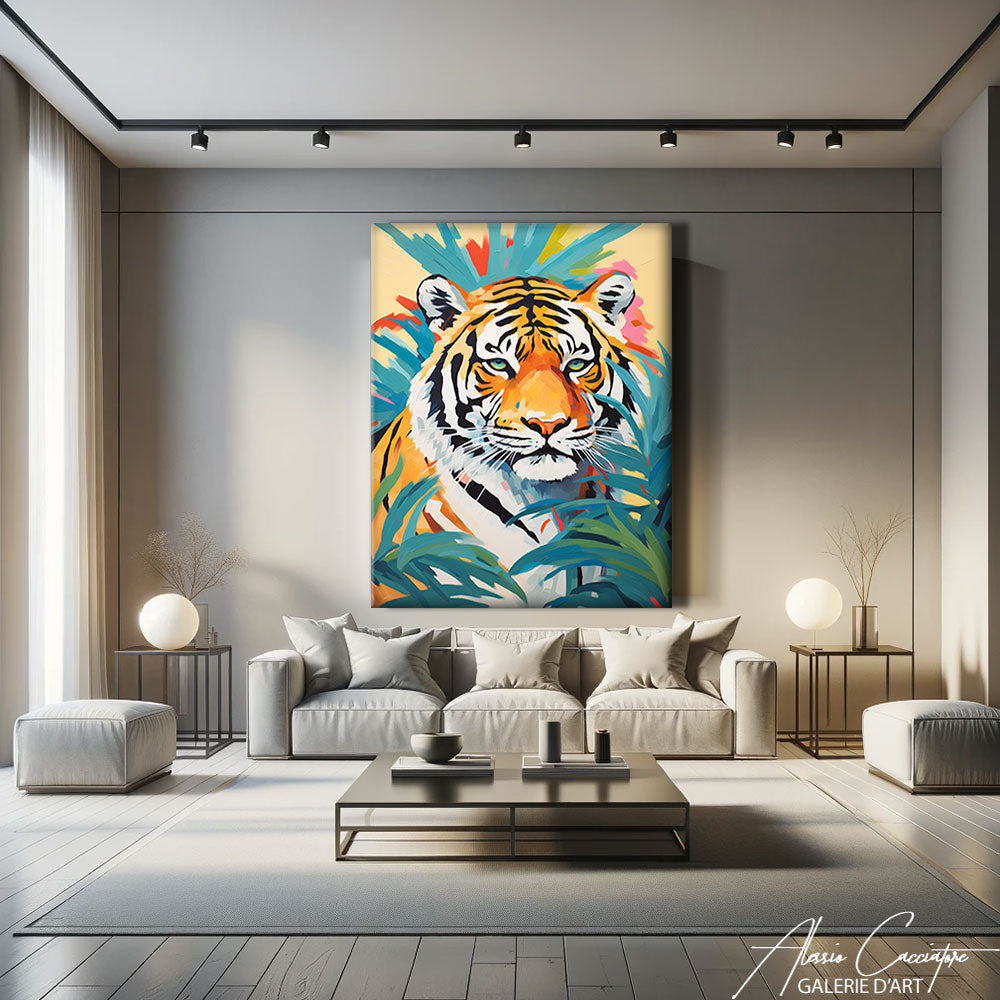 peinture tigre geant