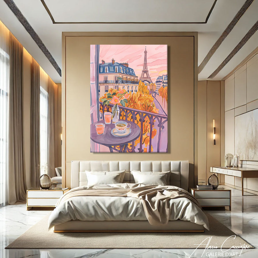 Tableau Paris Rose – mise en situation