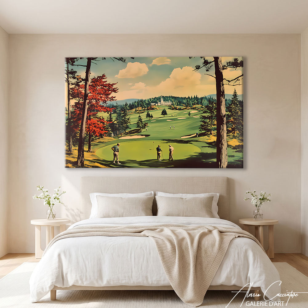 Toile Golf Vintage