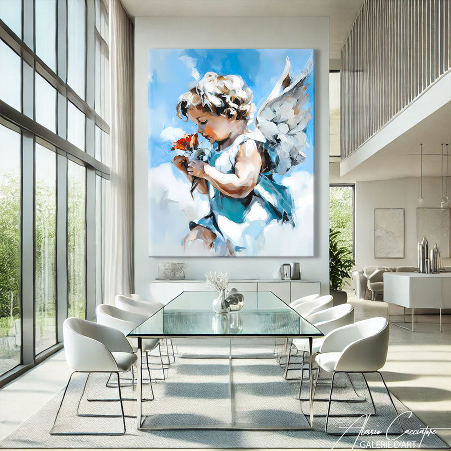 TABLEAU ANGE BLANC AlessioCacciatore – mise en situation