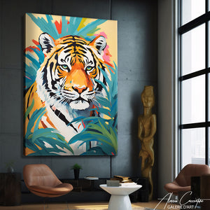 peinture tete de tigre