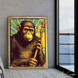 tableau singe vintage