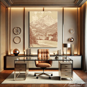 Tableau Déco Montagne Vintage
