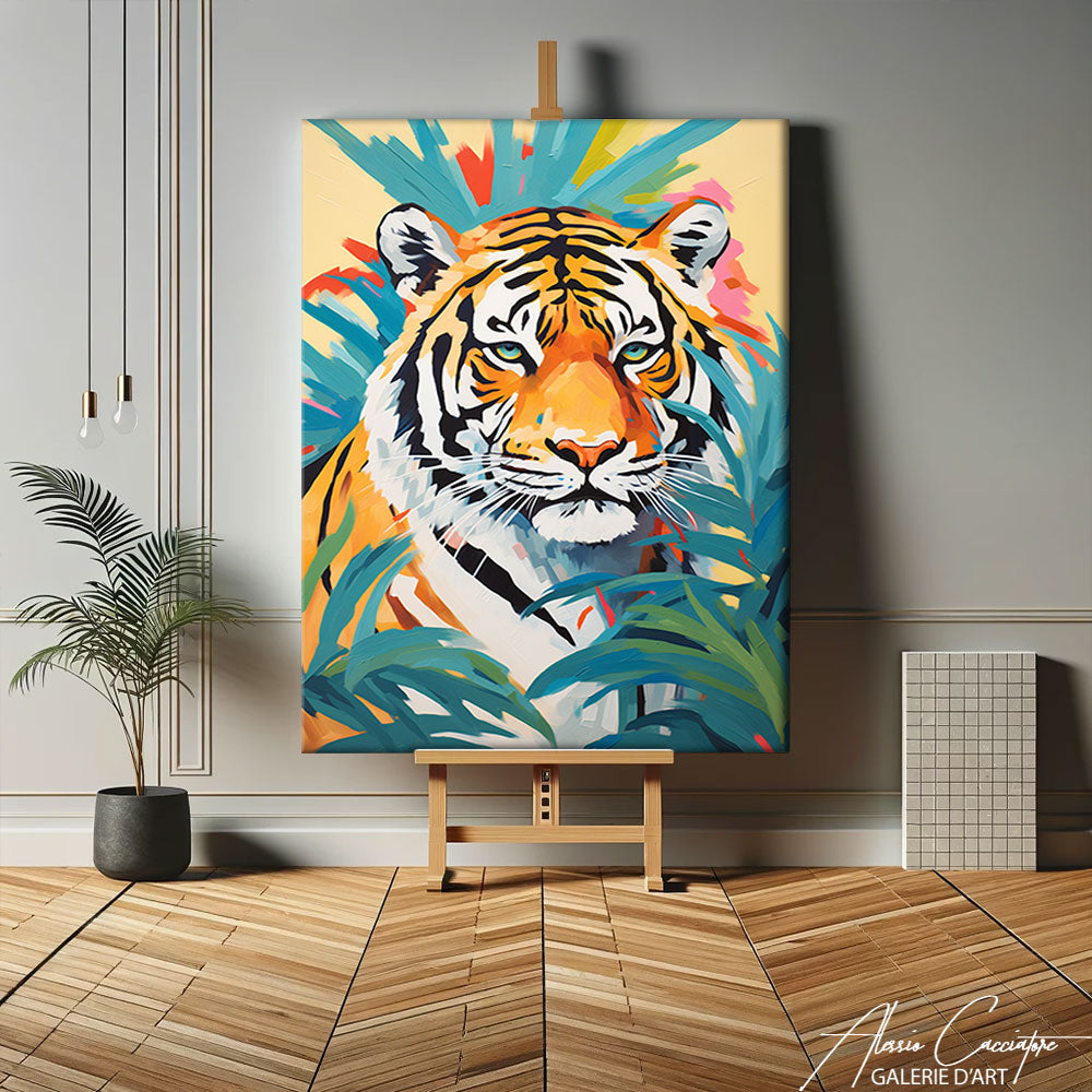 tableau peinture tigre