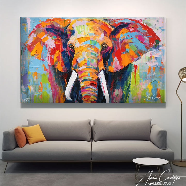 peinture aquarelle éléphant 