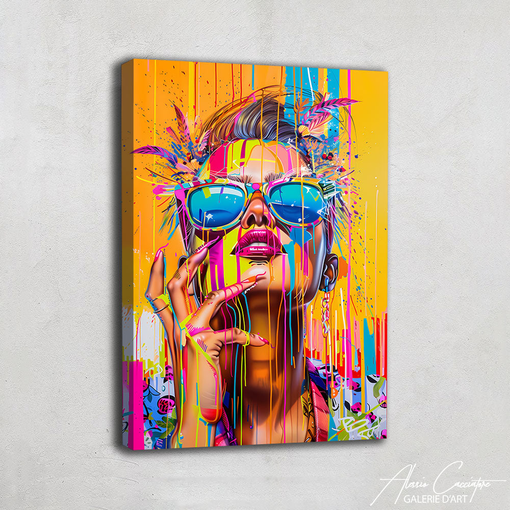 Tableau Contemporain Jaune