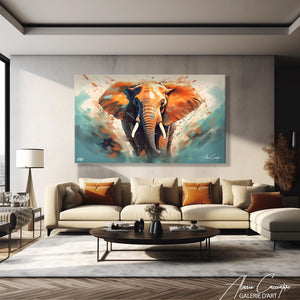 peinture aquarelle éléphant 